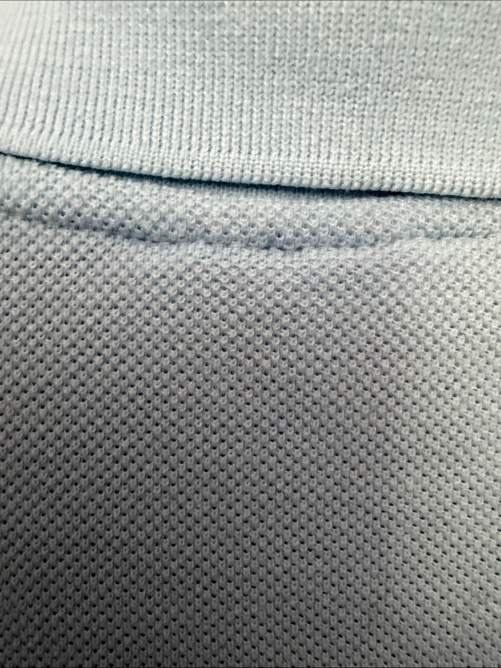 LACOSTE Vintage 90s Pale Blue Piqué Polo Shirt Crocodile Logo XL - Picture 9 of 10